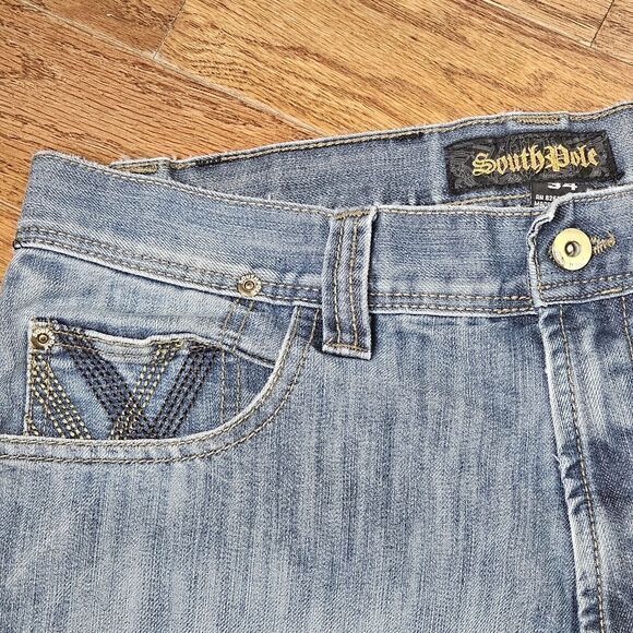 VTG DS Southpole Men 34 x 32 Blue Jeans Denim Sk8 Loose Baggy Grunge Y2K Punk - Picture 5 of 12